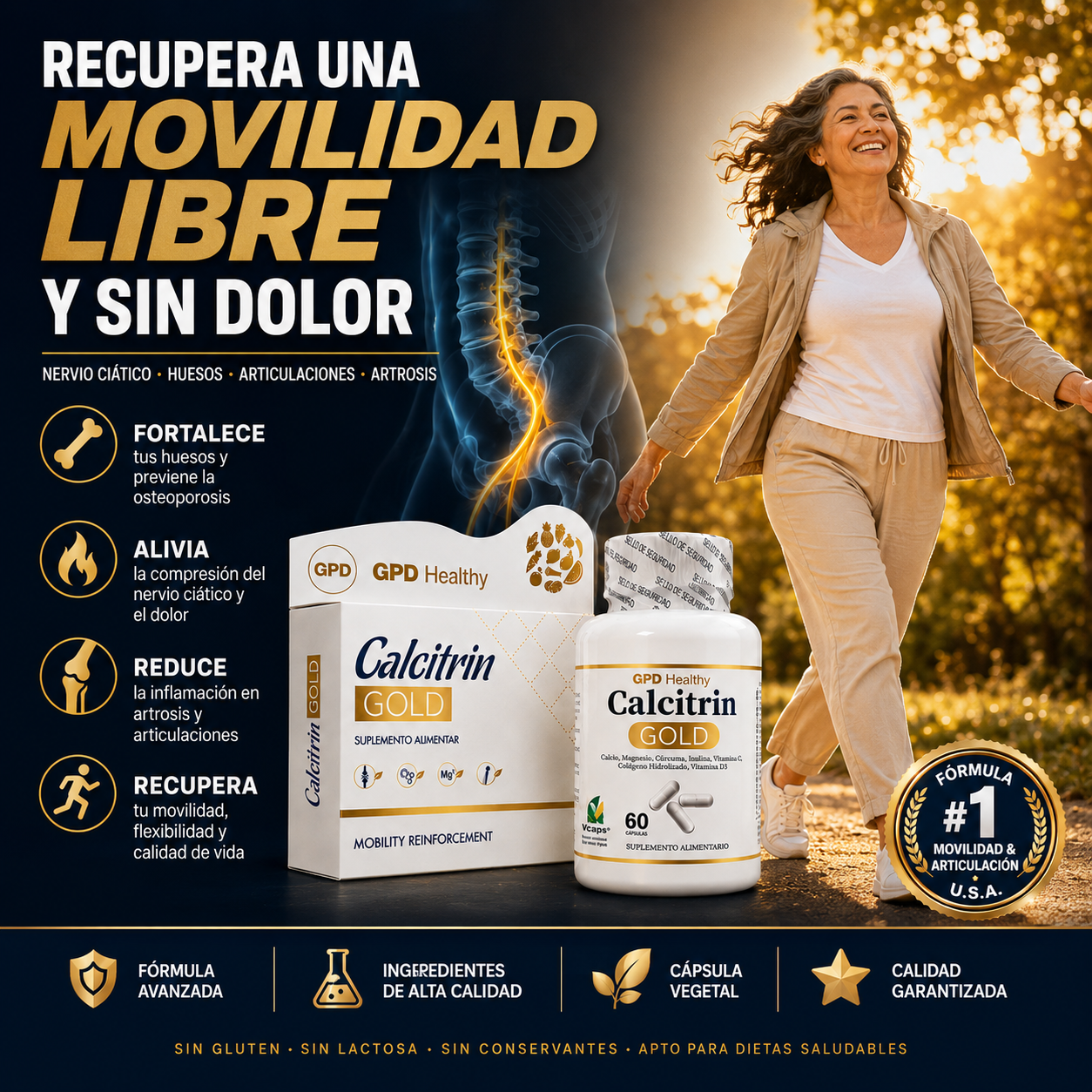 Calcitrin Gold® - Recupera el libre movimiento sin dolor