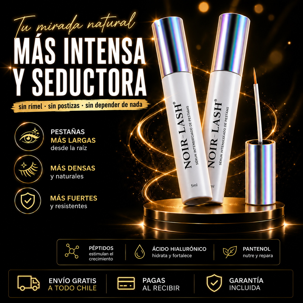 NOIR LASH® - Sérum crecimiento natural de pestañas