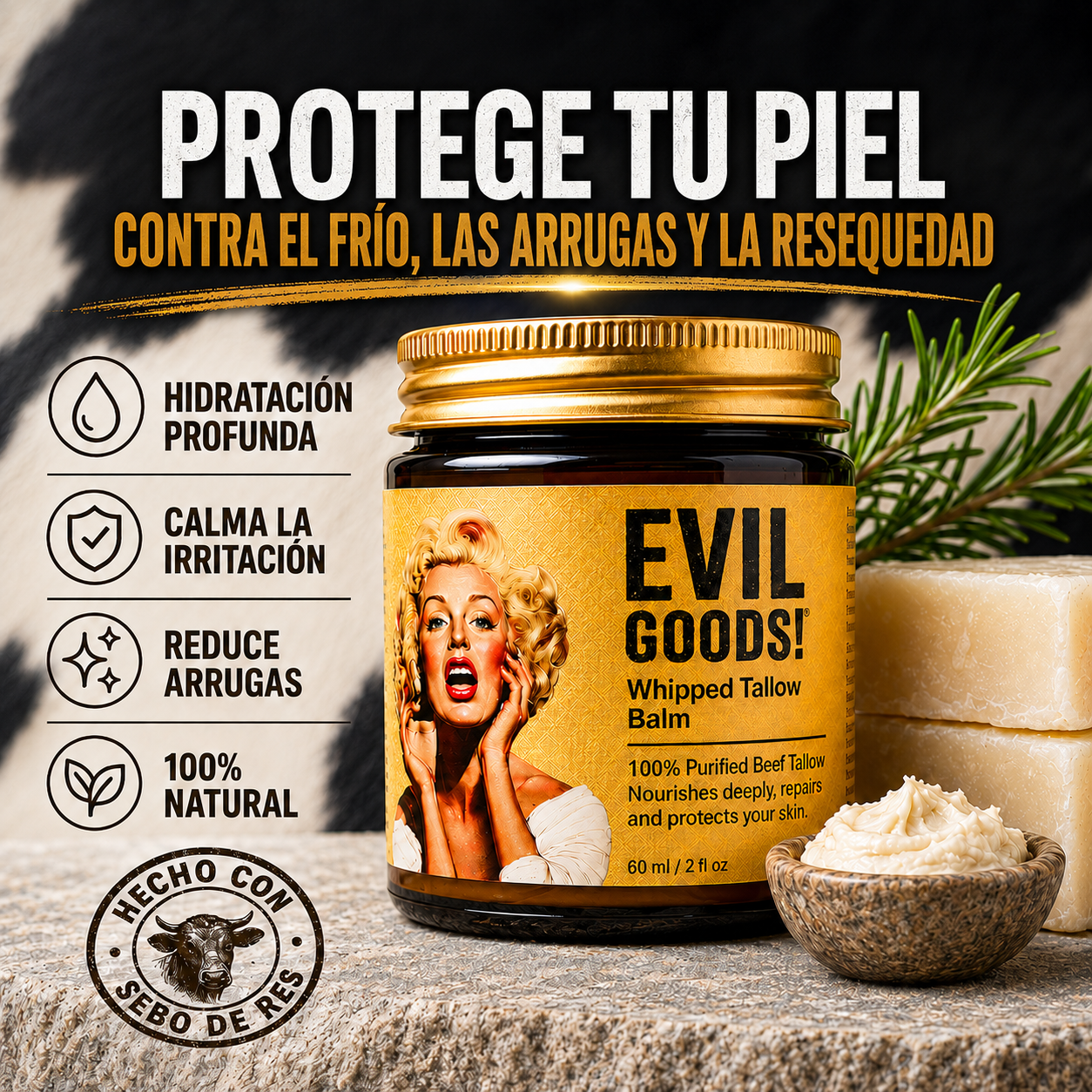 Evil Goods® - Bálsamo de sebo de res y miel