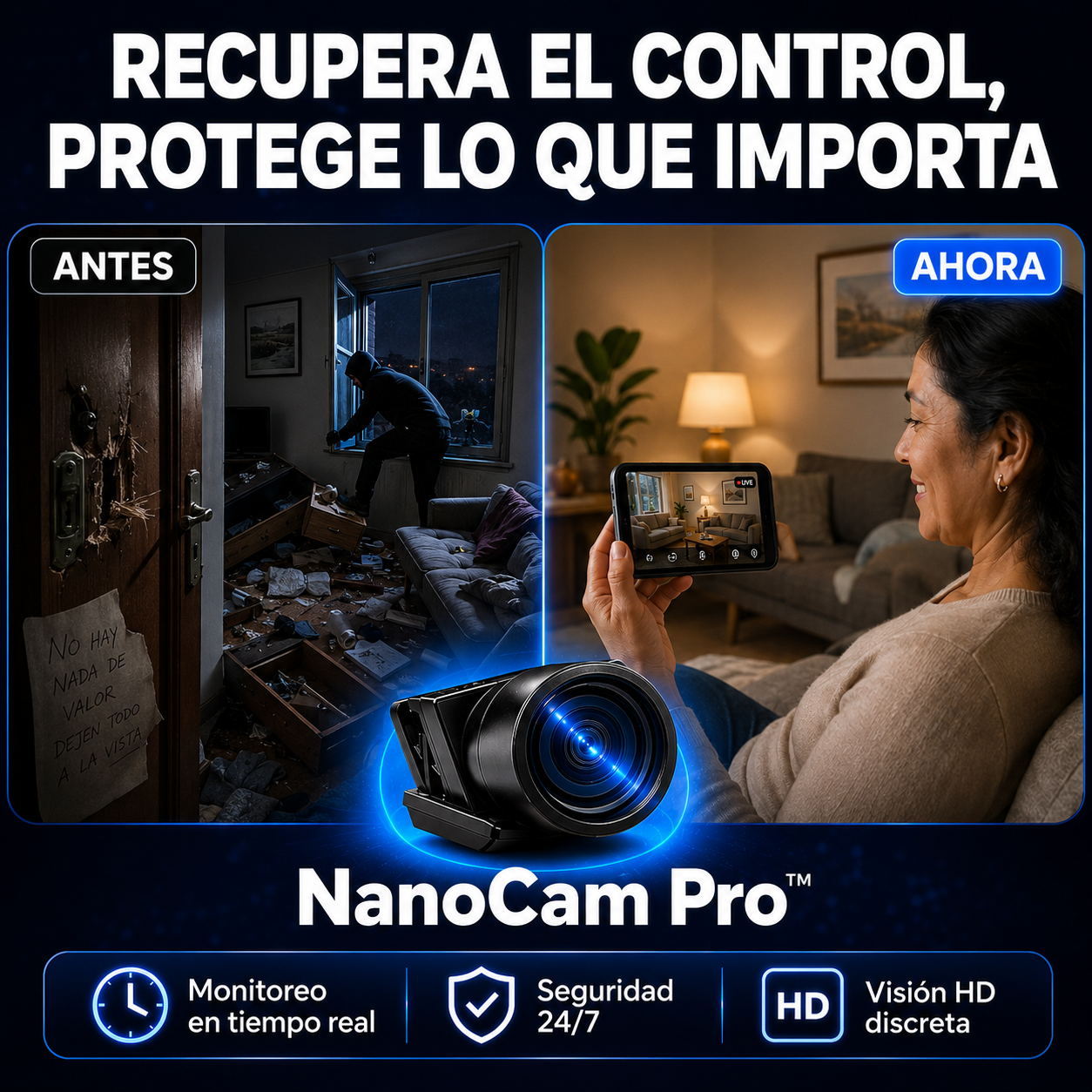 NanoCam Pro™ - Protección inteligente y discreta