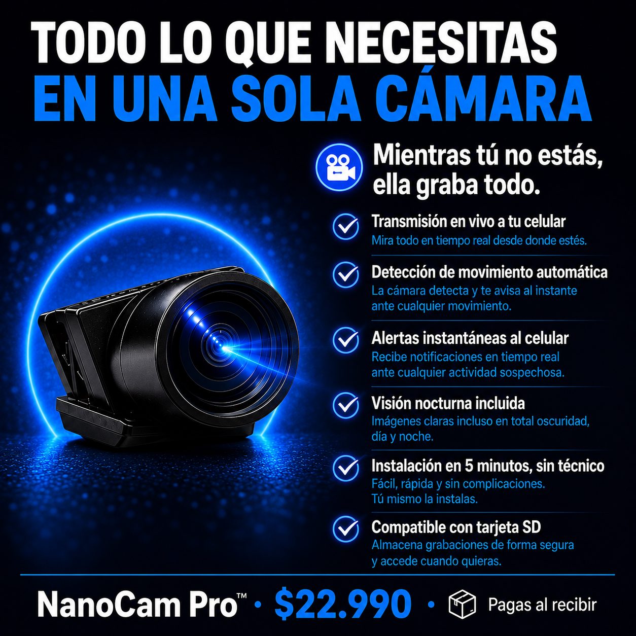 NanoCam Pro™ - Protección inteligente y discreta