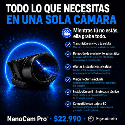 NanoCam Pro™ - Protección inteligente y discreta