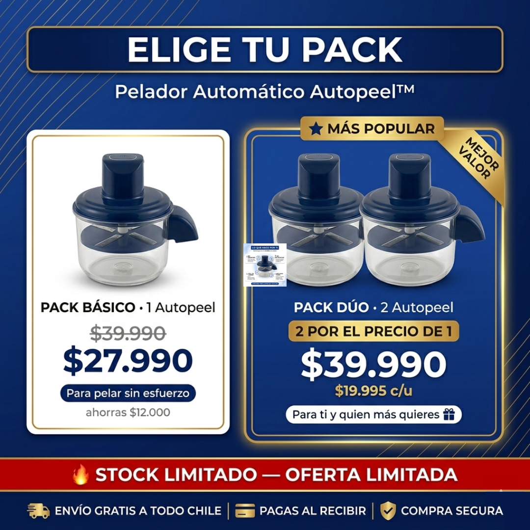 AutoPeel™ - Pela alimentos en segundos, sin ensuciar, sin desperdiciar